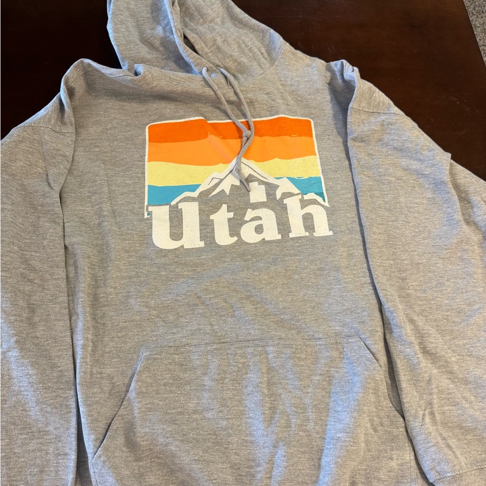 Heather Gray Utah Hoodie